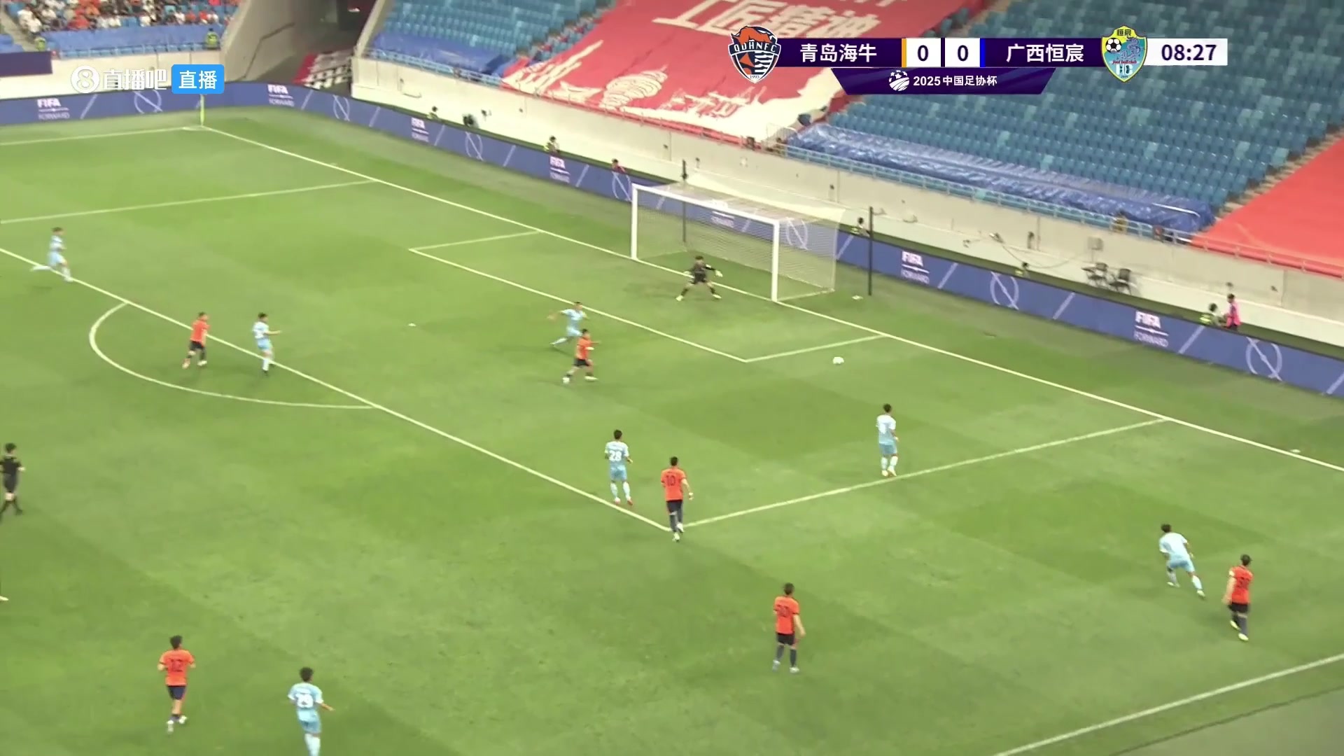 海牛1-0领先金永浩门前抢点破门